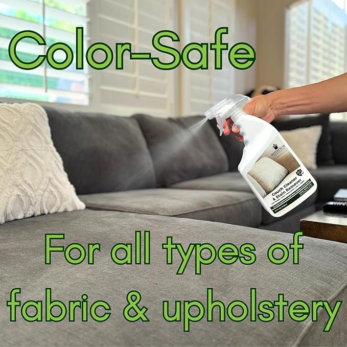 Couch Cleaner and Stain Remover Spray – Professional Strength, Multi-Surface Fabric and Upholstery Cleaner – Pet-Safe, Non-Toxic, Quick-Drying for Couches, Sofas & Car Interiors
