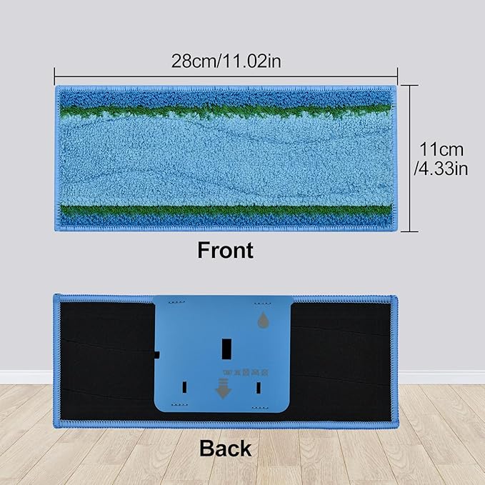 8 Pack Mop Pads for iRobot Braava Jet M6 (6110) (6012) (6112) (6113) Ultimate Robot Mop, Upgraded M6 Wet Mopping Pads, Washable Reusable Microfiber Deep Clean Mop Pads