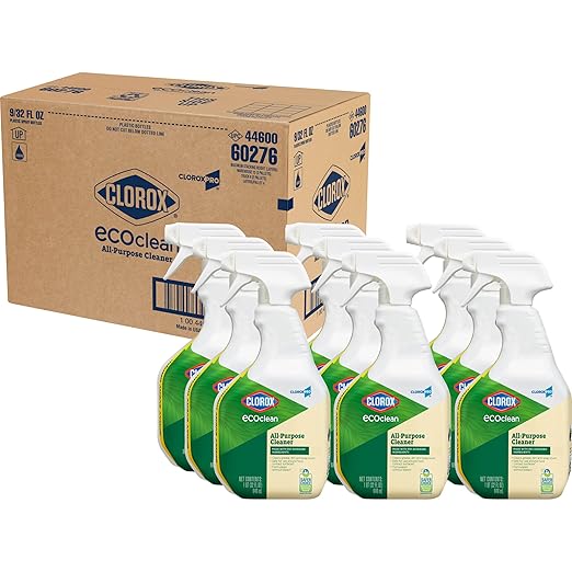 CloroxPro Clorox EcoClean All-Purpose Cleaner Spray Bottle, 32 Fluid Ounces, Pack of 9