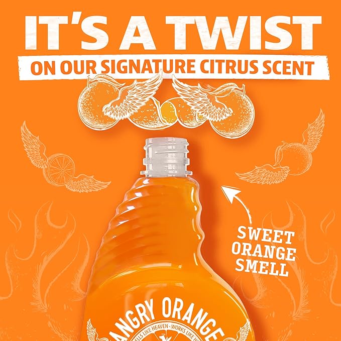 ANGRY ORANGE Foaming Carpet & Upholstery Cleaner for Dog Urine and Stains - Citrus - 24 oz