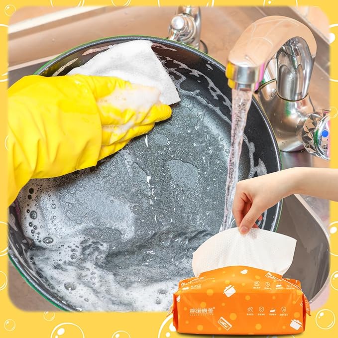 100 Pcs 8 x 8 Inch Travel Size Cleaning Supplies Disposable Sheets for Travel Travel Cleaning Supplies Travel Dish Soap for Road Trips Camping