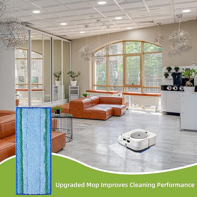 4 Pack Mop Pad for iRobot Braava Jet M6 Ultimate Robot Mop, Upgraded M6 Wet Mopping Pad, Washable Microfiber Replacement Cleaning Pad