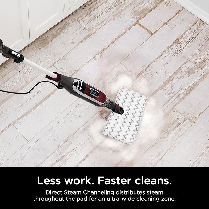 Shark | Steam Mop for Home | Lightweight | Powerful Steam Cleaning with Steam Blaster Technology | Includes 2 Mop Pads | Ideal for Hardwood Floors, Tile, Laminate | Burgundy/Gray | S5003D