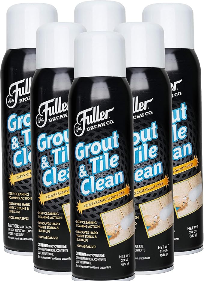Fuller Brush Grout and Tile Clean - Multipurpose Easy-to-Use, Heavy-Duty Cleaning Spray Perfect for Build Up Dirt in The Shower Tub, Bathroom and Kitchen Tiled Floor Sink and Wall (Pack of 6)