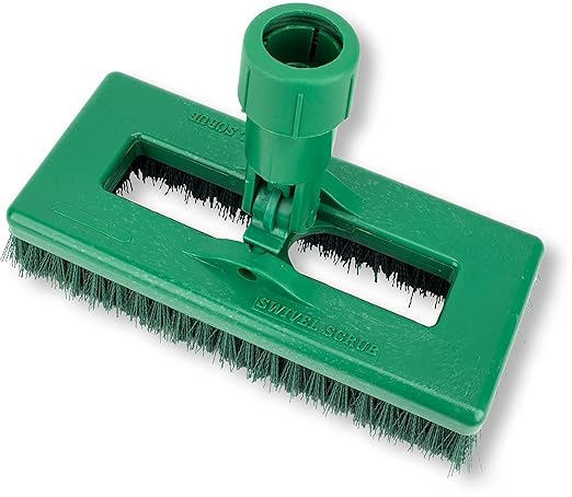 SPARTA 3638831EC09 Polyester Rectangle Scrub Brush, Floor Brush, Cleaning Brush With Swivel Head For Cleaning, 8 Inches, Green