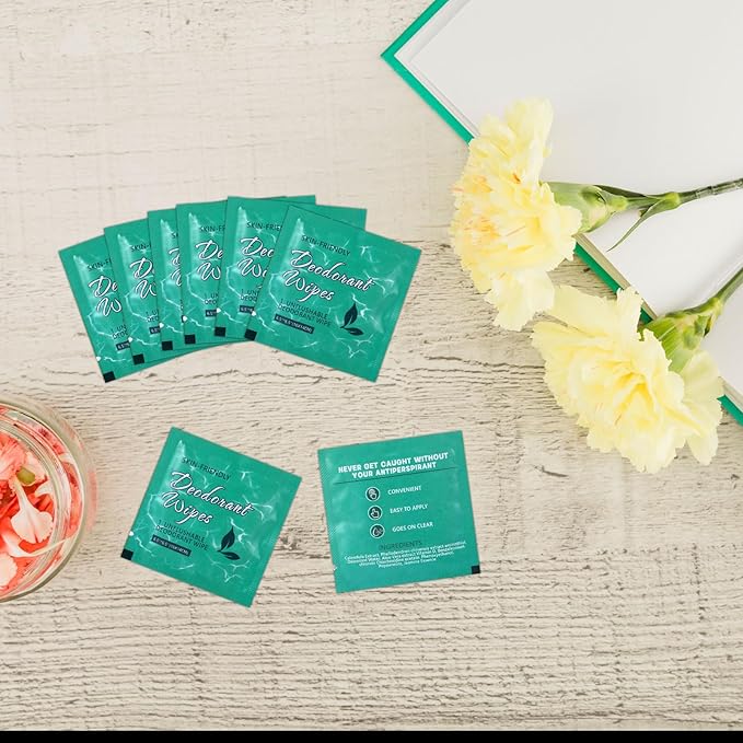 200 Pcs Deodorant Wipes Individually Wrapped Mini Deodorant Travel Size Wet Armpit Wipes Travel Deodorants Bulk for Homeless Women Men Personal Cleansing Wipe Butt Hands Face Underarm Sports(Jasmine)