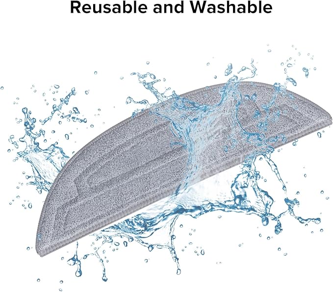 roborock 2 Pack Microfiber Mop Cloths for S8 MaxV Ultra, S8 Max Ultra Series Robot Vacuum Cleaner, with Dual Sonic Vibrations Modules, Mop Pad Replacement Accessories