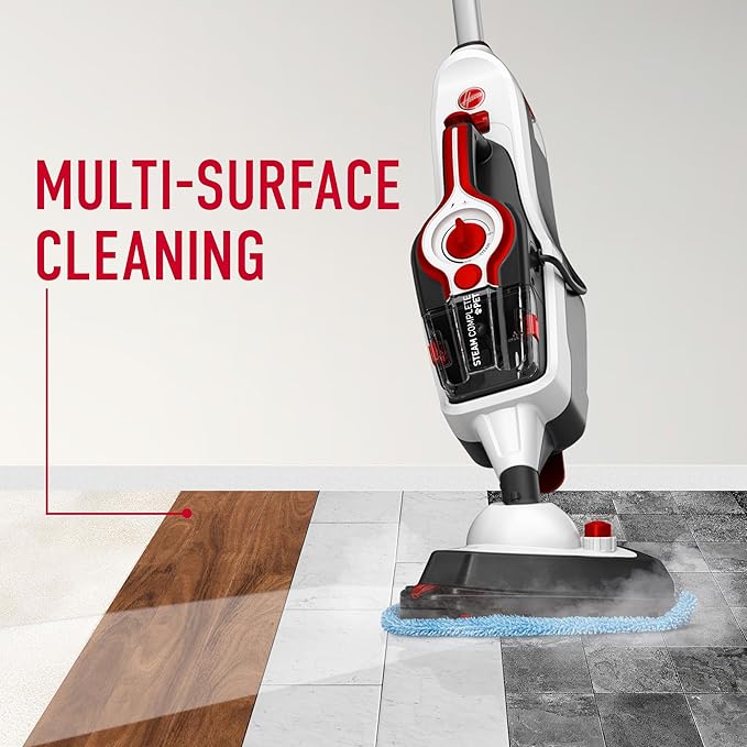 Hoover Steam Complete Pet Steam Mop, Hard Floor Cleaner Machine, 10-in-1 Multipurpose Cleaner Machine, Removable Handheld Steamer, Ideal for Hardwood, Vinyl, Tile, Grout and More