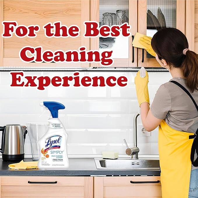 Multi-Surface Cleaner Spray, 2 Pack Plant Based Ingredients, Bleach and Dye Free, Safe around Kids and Pets, 22 oz. Each Plus Bonus Zompo-z Microfiber Cleaning Cloth