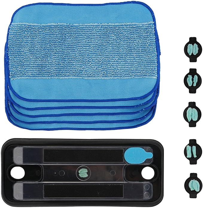 JIANWEI Vacuum Cleaner Mop Pad, 11pcs Reservoir Pad Set Parts Compatible for for Irobot Braava 380t 380T 320 Mint 4200 5200, Pro-Clean Mopping Clean Reservoir Pad(as Shown)