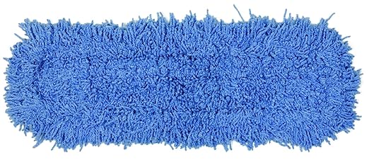 Rubbermaid Commercial Products Twisted Loop-Dust Mop Head Replacement 25-Inch Blue Cotton Refill for Industrial Use Fits Standard Size Mop Frame