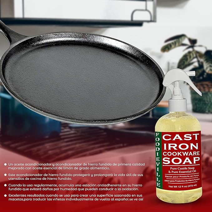 Creation Farm Cast Iron Soap – Plant-Based Cleaner – Ideal for Skillets, Griddles, Pots & Dutch Ovens – Home & Camping Cookware Care - Foodieville