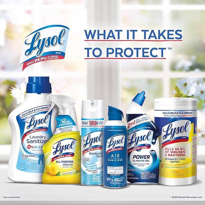 Lysol Fabric Disinfectant Spray, Sanitizing and Antibacterial Spray, For Disinfecting and Deodorizing Soft Furnishings, Lavender Fields 15 Fl. Oz (Pack of 3)