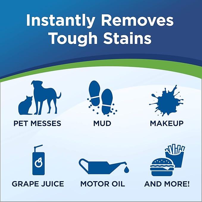 Woolite InstaClean Pet with Brush Head Cleaner, 1740, 18 fl. oz, 18 Fl Oz , white