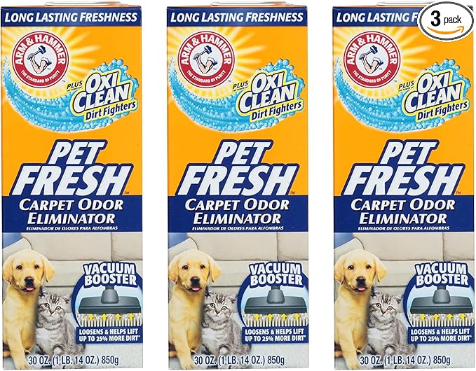 Arm & Hammer Carpet Pet Fresh Odor Eliminator 30 Oz, Pack of 3
