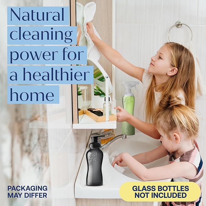 Bathroom Cleaning Spray Refill Tablets - All-Purpose Cleaner Spray Tablets - Natural Cleaning Products - Plant-Based - Citrus Scent- No Harsh Chemicals - 4 tablets (bottle not included)