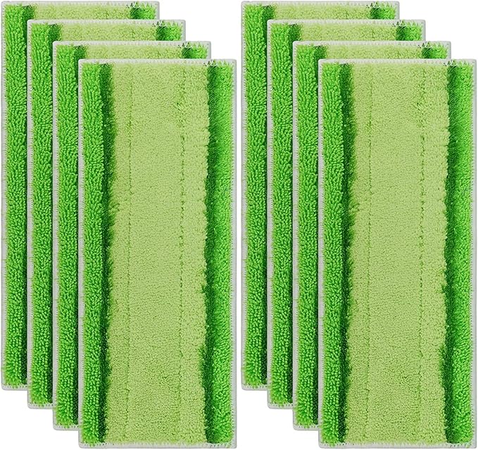 Washable and Reusable Dry Wet Mopping Pads Replacement Parts Compatible for iRobot Braava Jet m6 (6110) (6012) (6112) (6113) Ultimate Robot Mop Pads Accessories (4 Green Wet Pad)