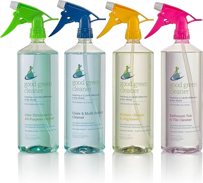 Kitchen Cleaner and Degreaser Starter Set | 32 ounce, Reusable Spray Bottle | Biodegradable Formula | Clean Your Kitchen Safely and Effectively | Includes 1 Pod