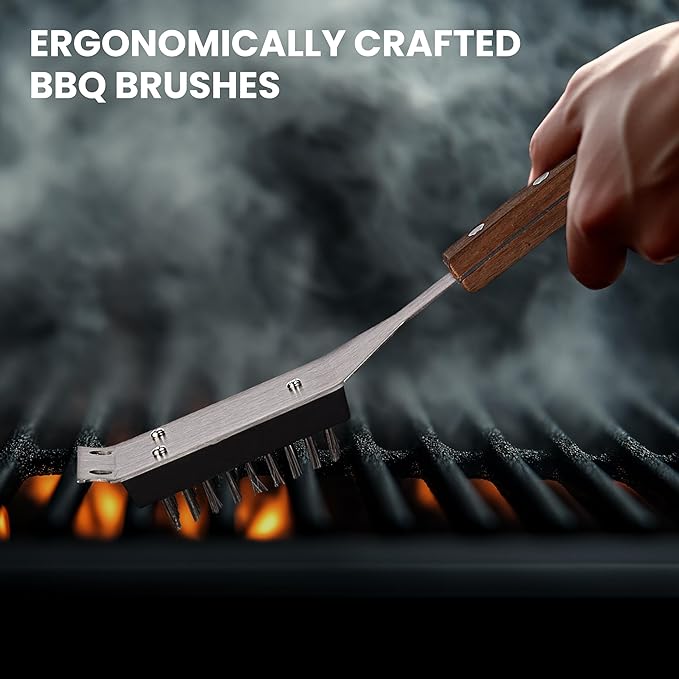 Wire Grill Brush & Scraper Replacement Head – Bristle Refill for BBQ Cleaning – No Scratch Cleaning for Any Grill– Heavy-Duty Barbecue Tool – Pack of 1