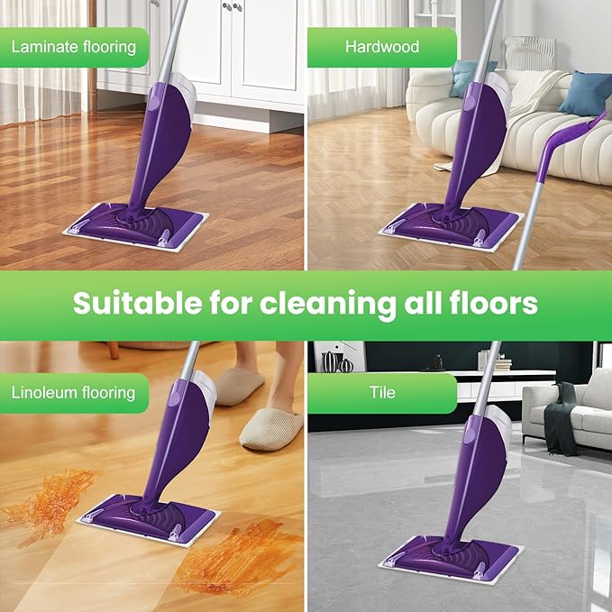 40 Count Disposable Mop Pad Replacement for Swiffer WetJet Spray Mop, Extra Strong Dirt Locking and Water Absorbent, Powerful Stain Removal