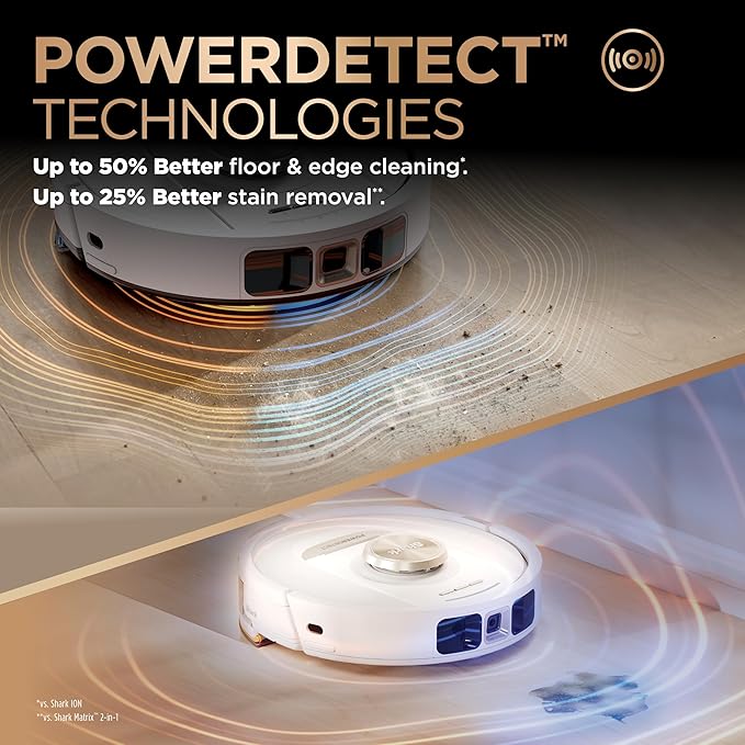 Shark Robot Vacuum & Mop Combo, PowerDetect NeverTouch Pro, Self-Emptying, Self-Refill with Self-Clean Pad Wash & Dry, 60-Day Debris Capacity, 30-Day Refill Tank, 5 PowerDetect Technologies, AV2800ZE