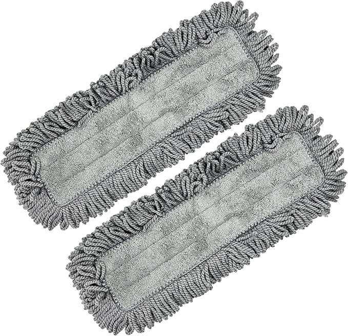 Spray ‘n Shine Spray mop for Floor Cleaning - 2 x Wet & Dry Washable Microfiber Pads - 330 ml Refillable Bottle - Pad Refill with Fringes