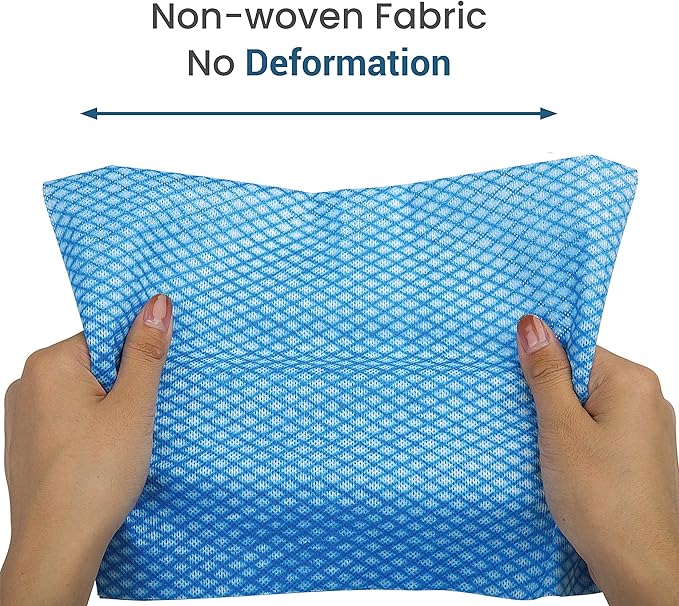 SCRUBIT Reusable Cleaning Wipes, Handy Wipes for Kitchen and Office - Dish Cloths for Washing Dishes - Multi Purpose Disposable Cleaning Towels (12 x 20 in) 72 Pack (Blue)