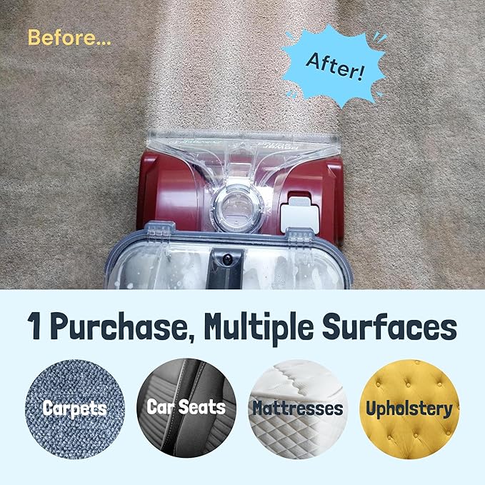 Sunny & Honey Carpet Miracle - Carpet Cleaner Shampoo - Deep Stain Remover & Odor-Deodorizing Formula - Rug Shampoo & Upholstery Cleaner Solution (128 Fl Oz, Fresh Summer Scent)