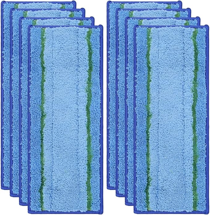 Washable and Reusable Dry Wet Mopping Pads Replacement Parts Compatible for iRobot Braava Jet m6 (6110) (6012) (6112) (6113) Ultimate Robot Mop Pads Accessories (4 Blue Wet Pad)