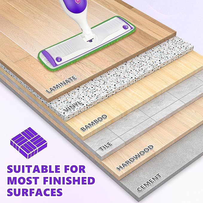 Reusable Mop Pads Compatible with Swiffer PowerMop, 4 Pack Power Mop Refill Pads Microfiber Mopping Pad Refills Washable Power Mop Pads for 13" 14" 15" Mop Multi-Surface Wood Floor Cleaning, Green