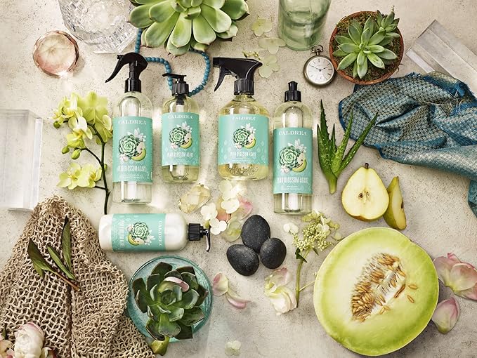 Caldrea Multi-surface CounterTop Spray Cleaner, Made With Vegetable Protein Extract, Pear Blossom Agave Scent, 16 Oz