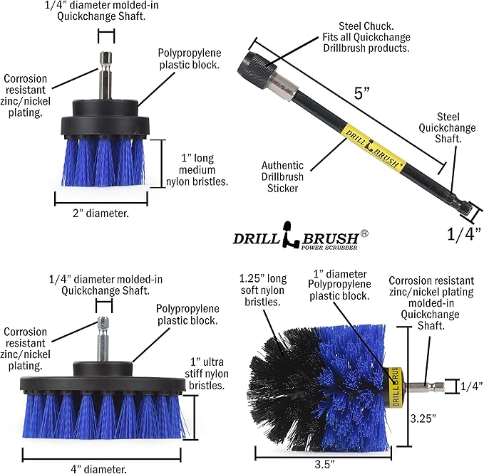 Boat Cleaning Supplies - Hull Cleaning Brush Set - Marine Equipment Cleaning Brush - Fishing Boat Scrubbing - Pond Scum Remover - Barnacle Removing Tool - Aquatic Cleaning Brushes - Tank Cleaning Set