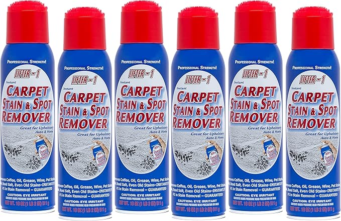 Carpet Spot Remover, Stain and Red wine Remover and Spot Treatment for Oil, Grease, Urine, Cleaning Performance for Rugs, Upholstery, Fabrics (18 Fl Oz (Pack of 6))