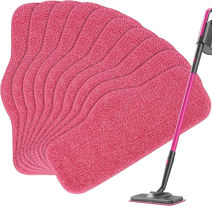 Microfiber Steam Mop Pads Compatible with Schenley Steam Mop Cleaner - 10 Pack Washable and Reusable Replacement Mop Pads Accessories (10 Pack) - Also Fit for swiffer wet jet