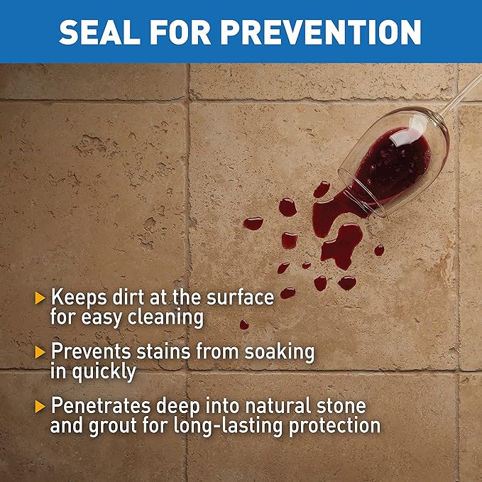 Miracle Sealants Plus QT 511 Porous Plus Sealer 32 oz Quart & TSC632OZR Tile & Stone Cleaner Spray, 32 oz