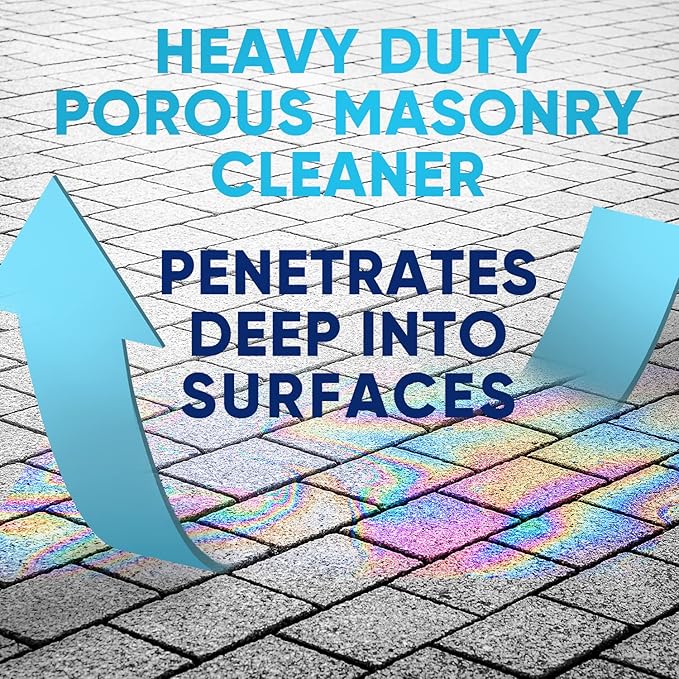 Dumond Smart 'n Easy Concrete Oil, Grease & Stain Remover, Cleans Grime, Dirt & Petroleum-Based Messes from Porous Masonry Surfaces, Garage Floors, Sidewalks, Driveways & More, 1 Gallon Refill