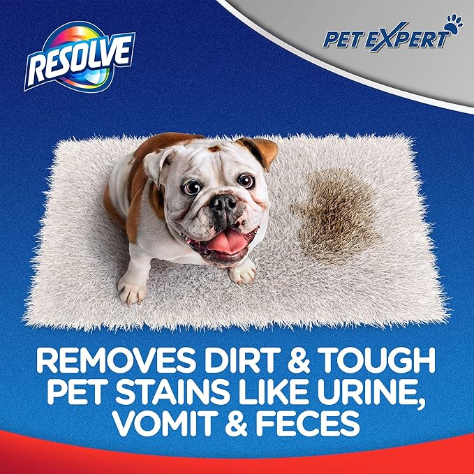 Resolve Pet Expert Stain and Odor Remover, Carpet Cleaner, Pet Stain and Odor Remover, Carpet & Upholstery Cleaner - Removes Stains and Odors, 22 oz (pack of 1)