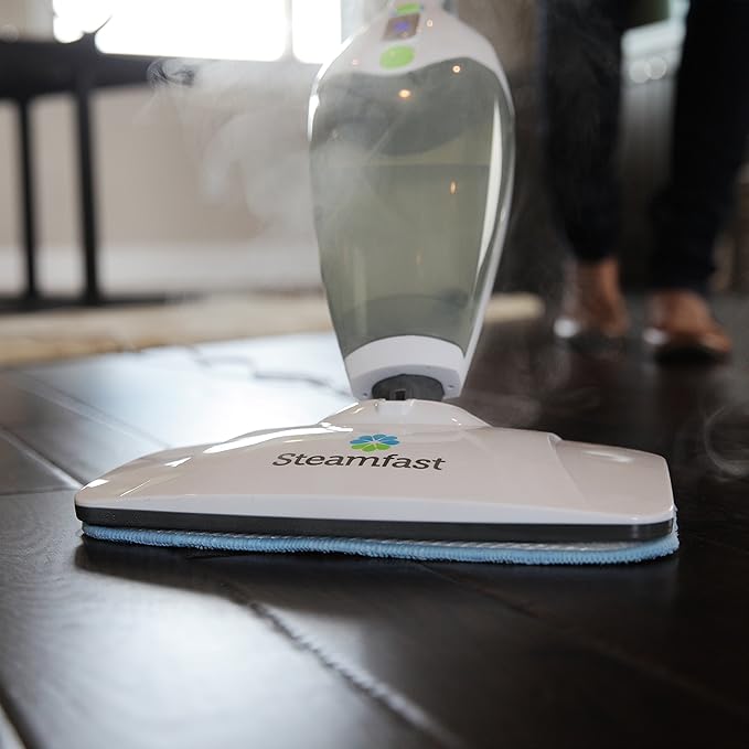 Steamfast SF-295 3-in-1 Mop, Handheld Steam Cleaner, and Fabric Steamer, 7 Steam Levels, 9 Accessories, 2 Washable Mop Pads