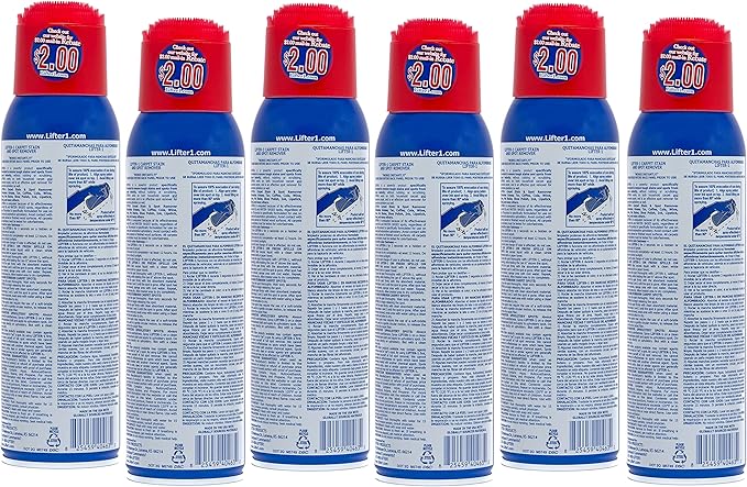 Carpet Spot Remover, Stain and Red wine Remover and Spot Treatment for Oil, Grease, Urine, Cleaning Performance for Rugs, Upholstery, Fabrics (18 Fl Oz (Pack of 6))