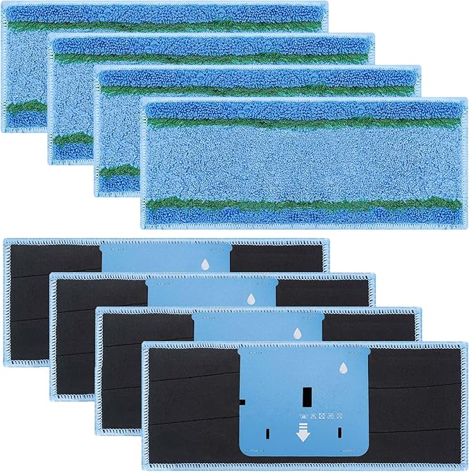 Extolife 8 Pack M6 Mopping Wet Pads for iRobot Braava Jet m6 (6110) (6012) (6112) (6113) Ultimate Robot Mop, Washable and Reusable Microfiber Deep Clean Wet Pads