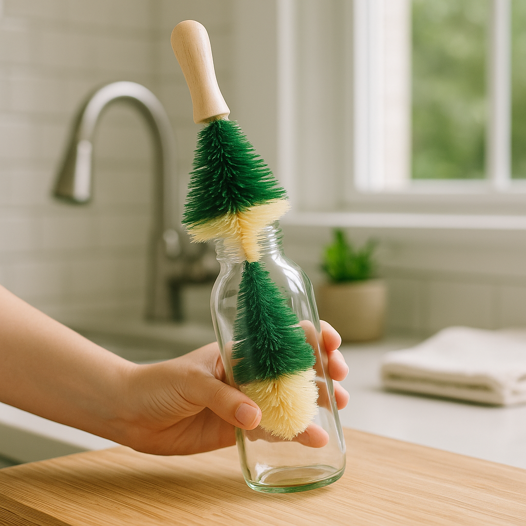 Christmas tree cleaning brush washing bottle