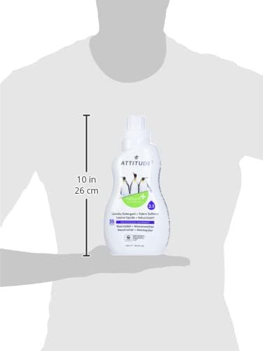 ATTITUDE 2-in-1 Laundry Detergent and Fabric Softener, Plant and Mineral-Based Ingredients, HE, Vegan and Cruelty-Free Household Products, Mountain Essentials, 35 Loads, 35.5 Fl Oz