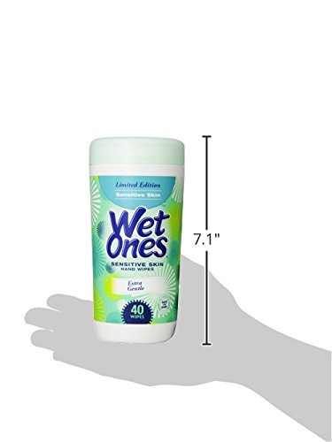 Wet Ones Hand and Face Wipes, Sensitive Skin Wipes | Unscented Wipes, Hand and Face Wipes Sensitive Skin, Wet Ones Sensitive Skin Wipes, 40 ct. Canister
