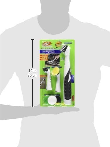 Sonic Scrubber – Super Electric Cleaning Brush | 3 Heads & 4 Multi-Firm Pads to Scrub, Polish & Clean Tile, Grout, Kitchen, Bathroom & More | Water-Resistant | Well-Loved in Japan