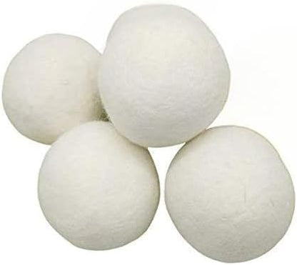 Wool Dryer Balls XL 4-Pack - 100% Pure New Zealand Wool, Ecoigy Natural Fabric Softener, Reduces Wrinkles & Drying Time, Ideal for Essential Oils, Dryer Sheets Alternative,Dryer Balls Laundry Reusable