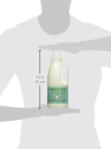 MRS. MEYER'S CLEAN DAY Liquid Fabric Softener, Infused with Essential Oils, Paraben Free, Basil, 32 oz (32 Loads)
