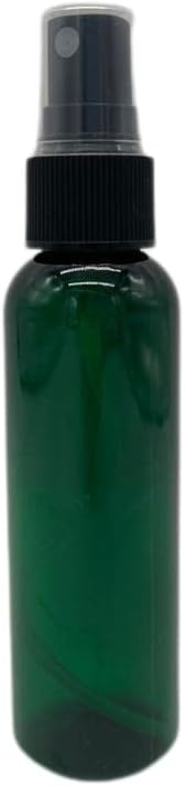 Natural Farms 2 oz Green Cosmo Plastic Spray Bottles -12 Pack Empty Spray Bottle Refillable - BPA Free - Essential Oils - Aromatherapy | Fine Mist Sprayers with Dust Caps - Made in the USA