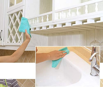 JEBBLAS Reusable Handi Wipes Disposable Cleaning Cloths Dish Towels and Dish Cloths Reusable Towels,Handy Cleaning Wipes, 50 Count/Pack, Green
