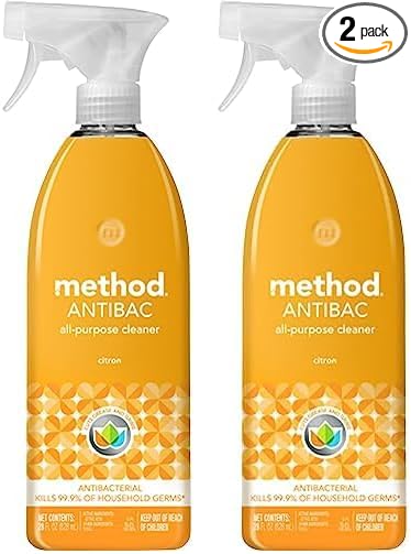 Method Antibacterial All-Purpose Cleaner Spray, Citron, Kills 99.9% of Household Germs, 28 Fl Oz (Pack of 2)