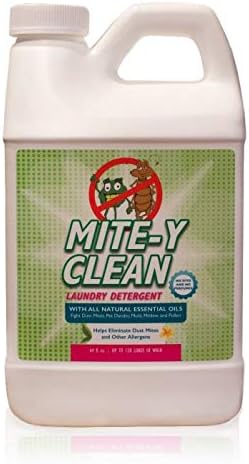 Mitey Clean All-Natural & Allergy-Free Laundry Detergent - 64 Fl Oz - USA Made, Plant-Based, No Fragrances or Dyes - Hypoallergenic for Sensitive Skin - Works in All Washers & Temperatures